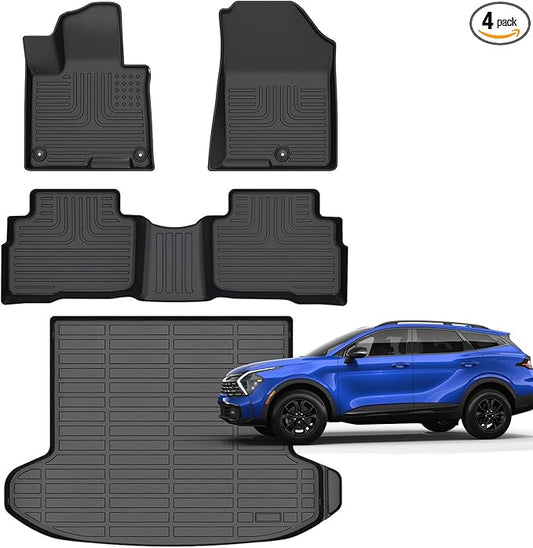 Accessories for Kia Sportage Hybrid Floor Mats 2023 2024 2025 Car Mats for Kia Sportage All Weather Floor Mats Cargo Liner (LX EX and SX Prestige)