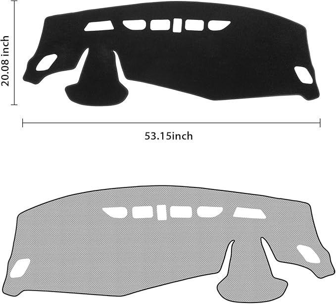 KUST Car Dash Cover for Chevrolet/Chevy Trax 2024 2025 2026 Polyester Dashboard Cover Non-Slip Interior Accessories for Chevrolet/Chevy Trax Custom Fit Dash Mat Sunshade Windshield No Glare Black