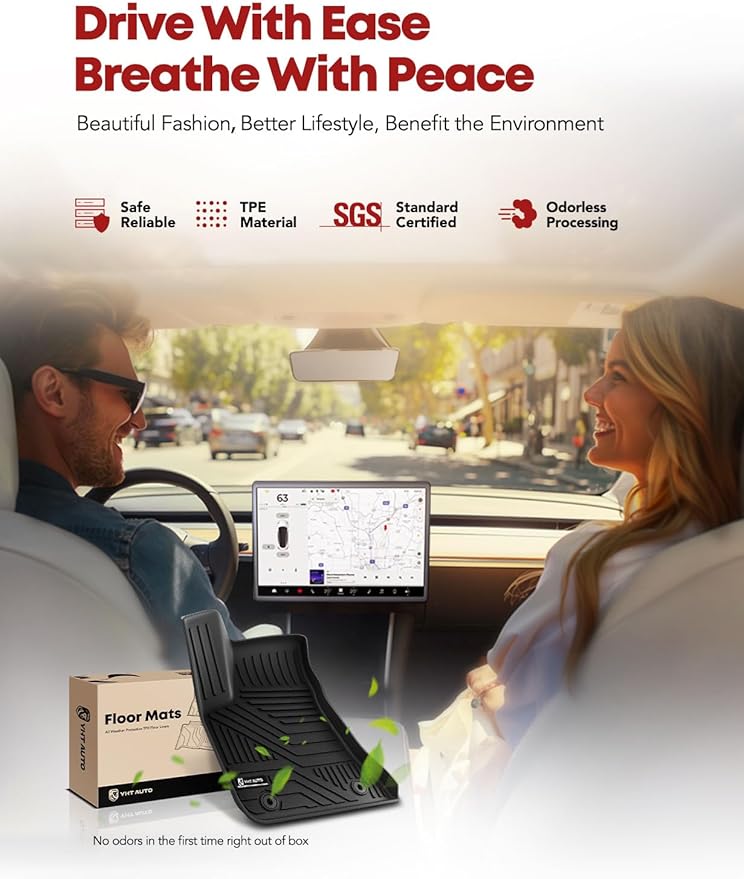 YHTAUTO Floor Mats & Cargo Mat Compatible with Chrysler 300 2011-2023 AWD Dodge Charger 2011-2022 5 Seats, TPE All Weather Car Mats Waterproof Anti-Slip Odorless Floor Liner Trunk Mat