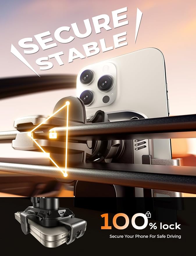 Wireless Car Charger Phone Holder Mount, 15W Fast Charging Auto Clamping Phone Holders for Your Car Dashboard Windshield Air Vent Car Accessories for iPhone, Samsung Galaxy, Google Pixel etc