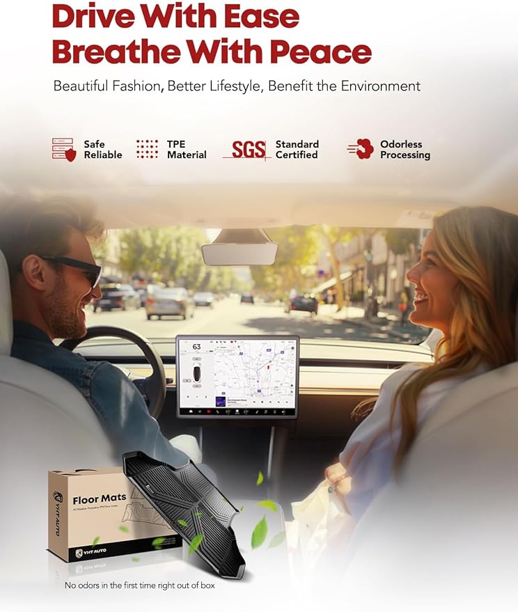 YHTAUTO Cargo Mat Compatible with Chrysler 300 2011-2023 AWD Dodge Charger 2011-2022 5 Seats, TPE All Weather Car Mats Waterproof Anti-Slip Odorless Floor Liner Trunk Mat