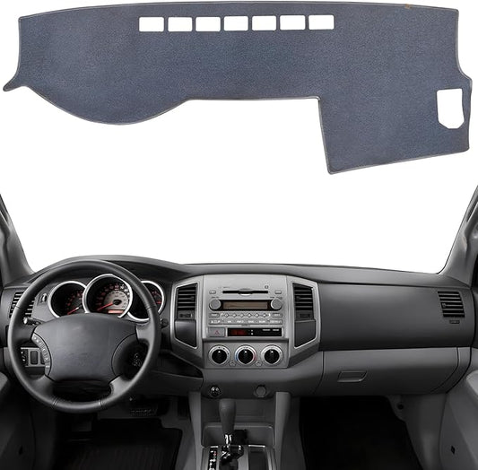 KEYOOG Dashboard Cover Dash Mat Fit for to-yota Tacoma 2015-2005 (Without HUD Models),Car Dash Board Mat Anti-Glare Carpet,Non-Slip Pad Sunshield Protector (Grey)