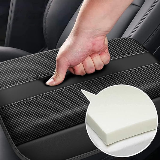 AOMSAZTO Black Carbon Fiber Armrest Heightening Pad for 2011 2012 2013 2014 2015 2016 2017 2018 2019 Ford Explorer