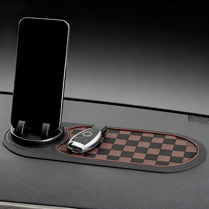 Anti-Slip Mat for Car Dashboard - Organizer Pad and Smartphone Stand for Car, Truck, Vehicle Interior, Navigation Devices, Electronics, Keys, Sunglasses, and Small Accessories Storage
