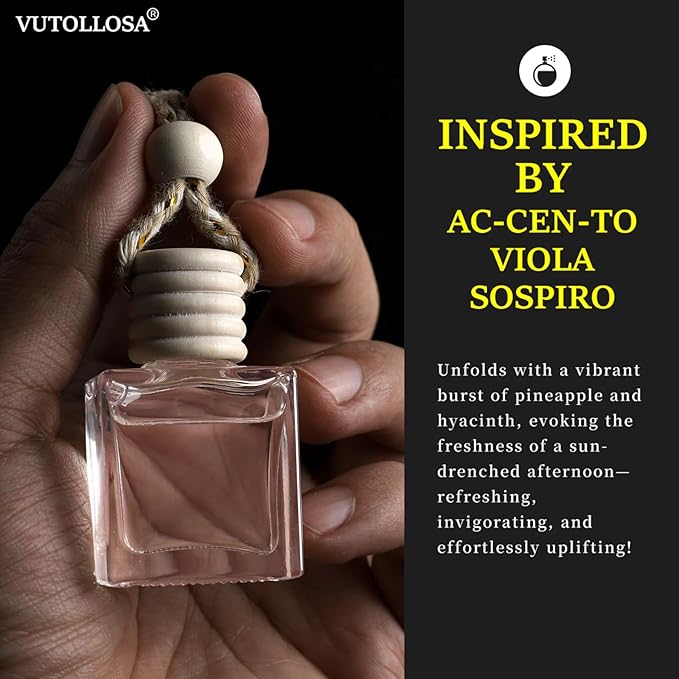 2- Pack Afternoon Symphony Car Air Freshener Hanging Long Lasting Car Scent Essential Oil Diffuser Car Perfume Inspired Fragrances for Men and Women by VUTOLLOSA