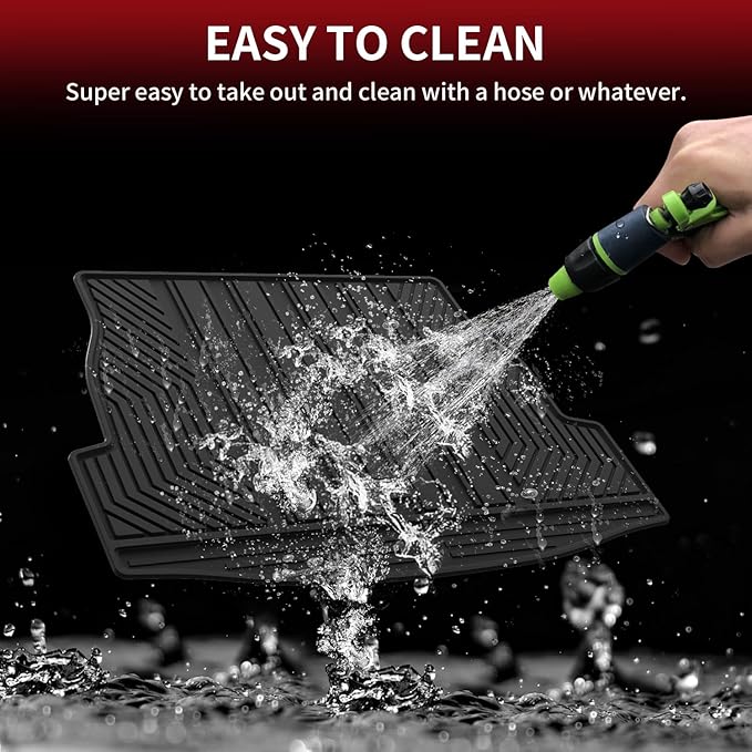 LASFIT Trunk Mats Fit for 2019-2025 Toyota RAV4 Hybrid and Gasoline (Not for Prime), All Weather Custom Fit TPE Cargo Liner, Black