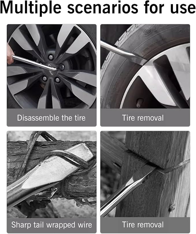 YXQ Car Spare Tire Lug Wrench for Jack 17mm/0.67" L Type Hexagon Slotted End Socket Repair Tool