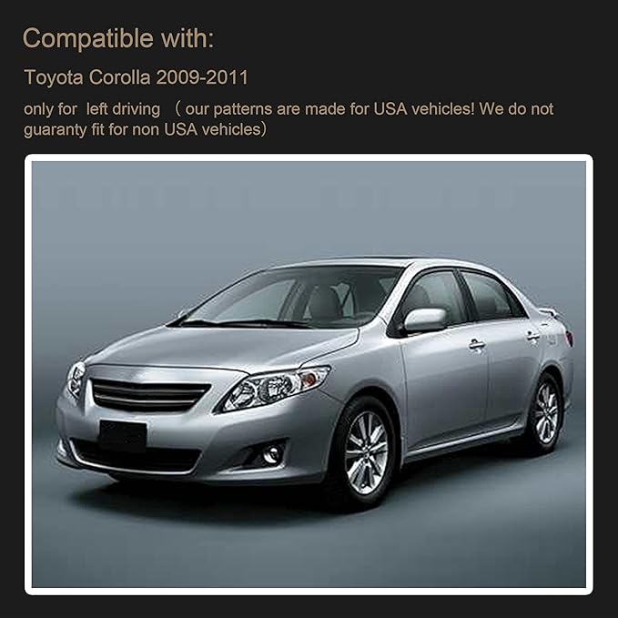 SPEEDWOW Dashboard Dash Board Cover Mat Carpet Compatible with Toyota Corolla 2009-2013