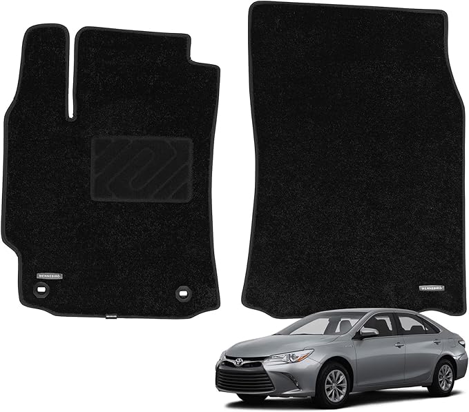 WENNEBIRD Superior Carpet Front Row Floor Mats for 2012-2017 Toyota Camry, 0.5-Inch Ultra-Thick, Noise-Reducing, All-Weather Waterproof Anti-Slip – 2-Pc Set