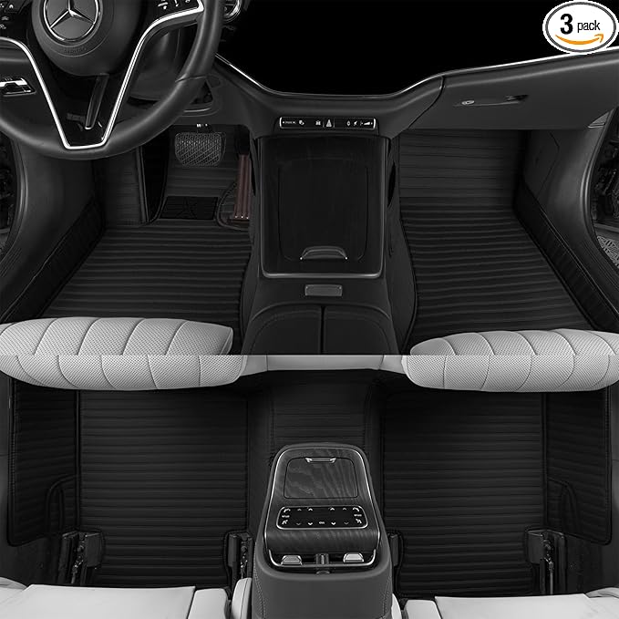 Luxury car Floor mats are for 99% of Vehicle Models,All Weather car Floor mats Provide Comprehensive Protection for Vehicles,Floor mats for car Personalized Customization! (Black=)