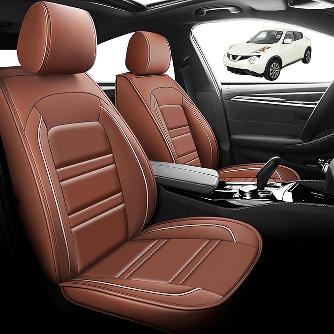Seat Cover for Nissan Car Juke 2011-2017 | Car Seat Covers Front Seats, Waterproof Seat Protectors, Automotive Front Seat Covers (Front Seat, Coffee)