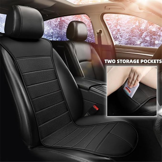 2Pack Leather Car Seat Cushion Keep Comfortable,Chair Cushion Heated Seat Cushion,Seat Pad Cover, 2 Pcs Seat Covers
