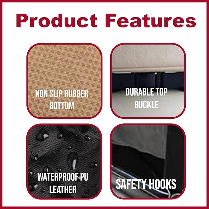 Universal Fit Vehicle Seat Cover, Front Position, (Black, 1-Pack)