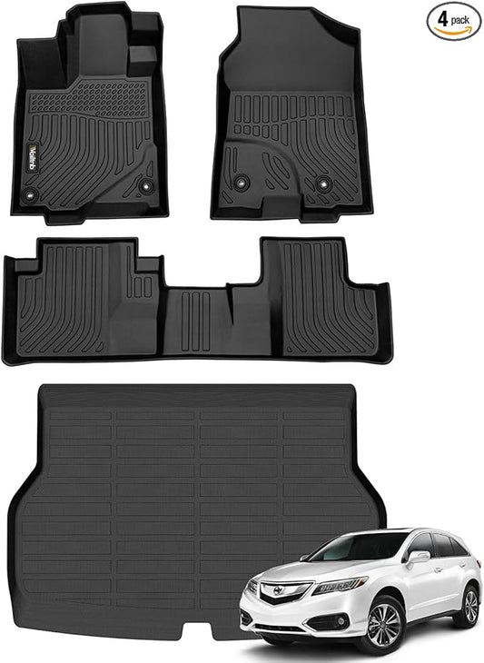 Wailtnb-All Weather Floor Mats & Cargo Liner for Acura RDX 2016 2017 2018 Custom Fit Waterproof Durable Easy to Clean fit for Acura RDX 2016-2018 Accessories Black