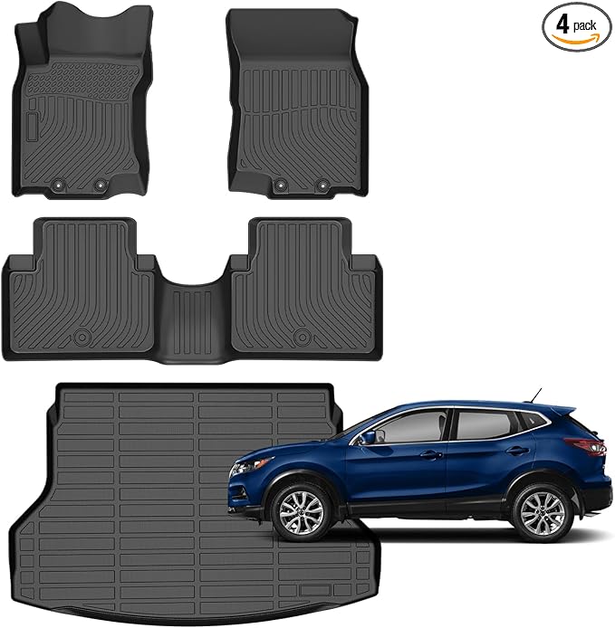 for Nissan Rogue Floor Mats 2014 2015 2016 2017 2018 2019 2020(Not Sport Models),All Weather Car Mats Cargo Liner Accessories Anti-Slip Car Mat 2014-2020
