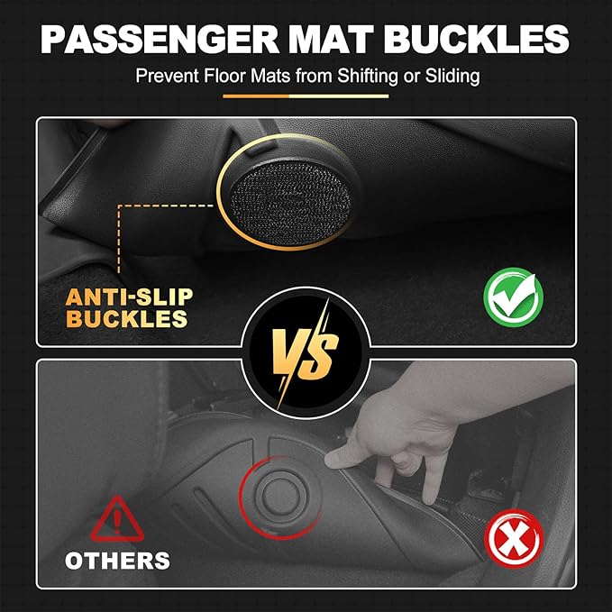 AOMSAZTO Floor Mats for 2019-2026 Chevy Silverado 1500 / GMC Sierra 1500, 2020-2026 Chevy Silverado/GMC Sierra 2500HD / 3500HD Crew Cab with Rear Underseat Storage Box - 1st & 2nd Row Car Liner