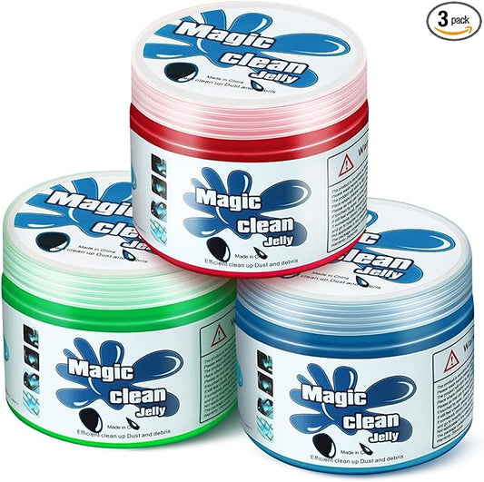 DNA MOTORING 3 Pack Car Cleaning Gels Auto Detailing Tools Cleaning Putty Car Interior Cleaner, Car Jelly Cleaner, Keyboard Cleaner, Car Cleaning Supplies Car Gifts for Men Women, TOOLS-00149