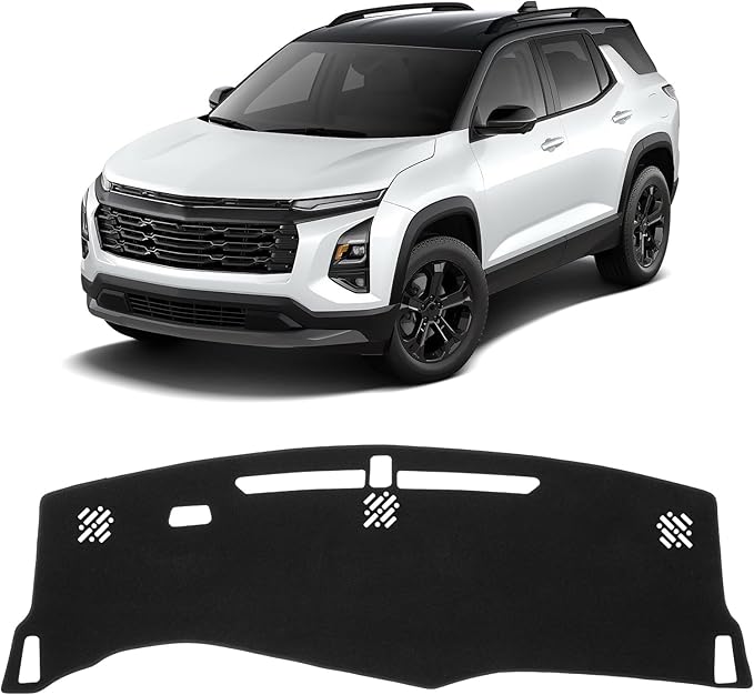 KUST Car Dash Cover for Chevrolet/Chevy Equinox 2025 2026 (Not fits for Equinox EV) Polyester Dashboard Cover Non-Slip Interior Accessories for Equinox Custom Fit Dash Mat No Glare Black