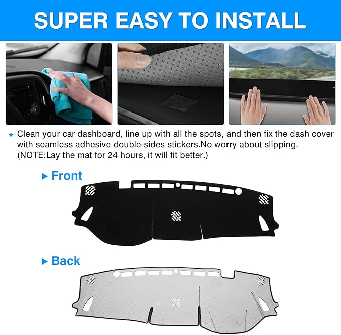 Autorder Dashboard Cover Mat for 2020 2021 2022 2023 2024 2025 Subaru Outback Accessories Dash Cover Upgrade Velvet Dash Mat UV Rays Protector