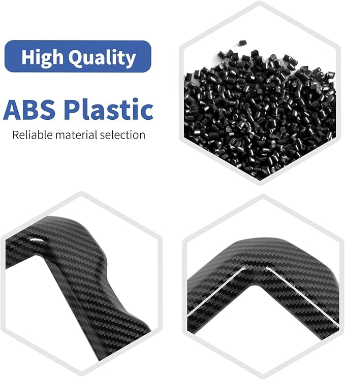 RT-TCZ for Jeep JL Center Console Radio Display Panel Trim Cover for Jeep Wrangler JL JLU Gladiator JT 2018-2023 Black Carbon Fiber Interior Accessories 8.4 inch