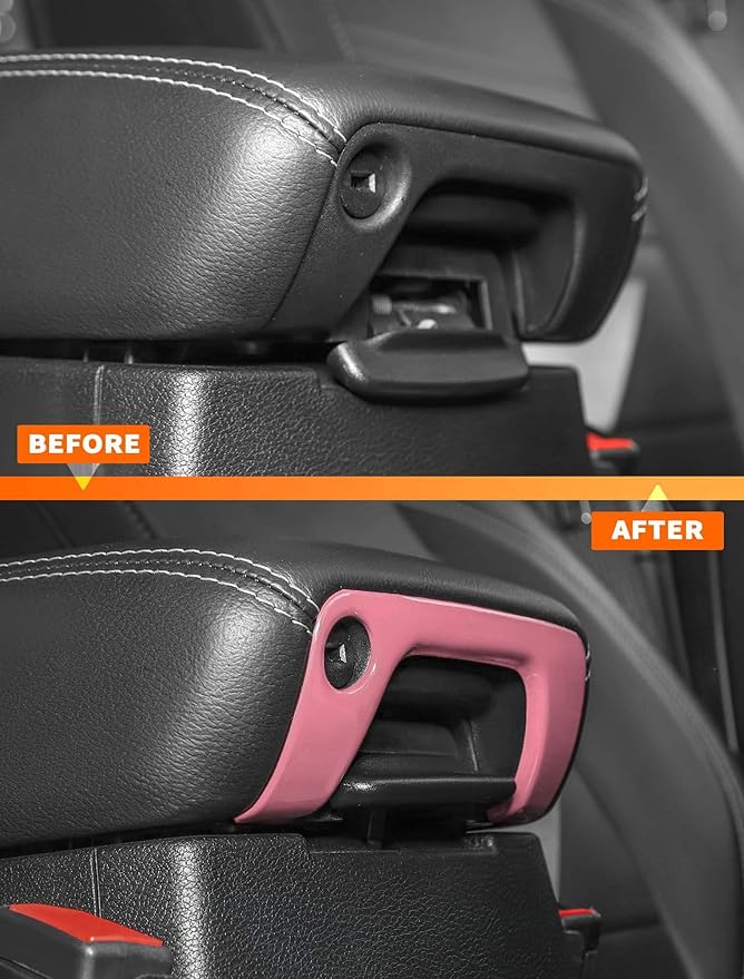 Savadicar Pink Interior Accessories - Armrest Switch Bezel Trim Cover for 2018-Present Jeep Wrangler JL JLU 4XE & Gladiator JT - Solid Color Interior Decor Upgrade Option, 1-Piece