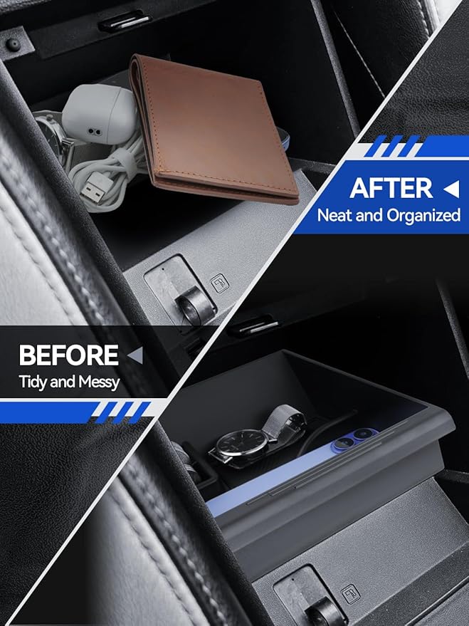 for Mazda MX-5 Center Console Organizer 2006-2014 Mazda MX-5 Miata NC Accessories Armrest Tray Middle Storage Box Insert Container Durable ABS Plastic