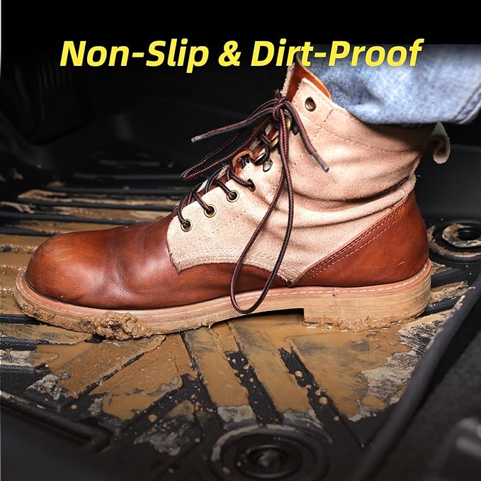 Floor Mats & Cargo Liner for Toyota Camry 2018–2024 (FWD Only), All Weather Protection, Heavy Duty Floor Mats, Waterproof Mats, Custom Fit, Anti-Slip, Easy to Clean, TPE Accessories, Full Set, Black