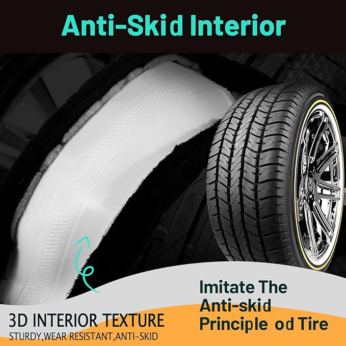 17.5-18 Inch Truck Steering Wheel Cover Velvet Wheel Semi-Truck Comfy Grip Cover with 3D Honeycomb Anti-Slip Design Car Accessory, Fits RV, Big Rig and Classic Car(Black, Fashion Style)