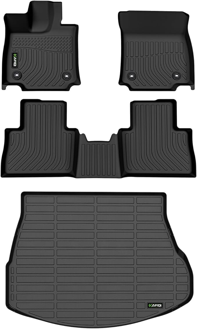 All Weather Floor Mats & Cargo Liner Set for 2022-2025 Lexus NX Custom Fit Floor Liners Accessories - Black