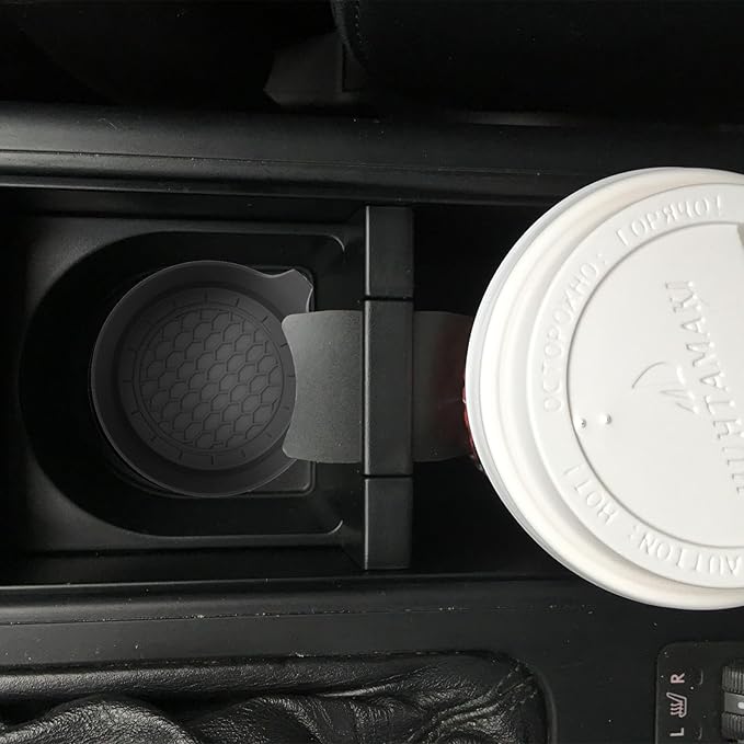2 PCS Car Cup Coasters, Universal Cup Holder Coaster for Car Accessories, Bling CupHolders Insert for Women Non-Slip Silicone Car Cup Holder Coasters
