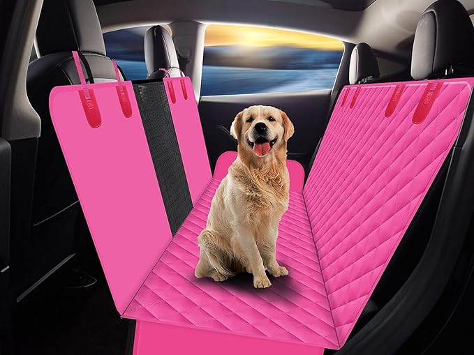 GXT Dog Back Seat Cover Protector for Cars SUV and Trucks with Mesh Window, Scratchproof Nonslip and Waterproof Material