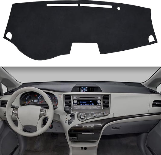 SPEEDWOW Dashboard Dash Board Cover Mat Carpet Compatible with Toyota Sienna 2011-2014