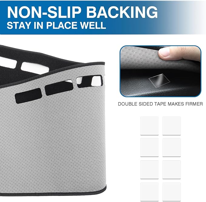 KUST Car Dash Cover for Hyundai Sonata 2024 2025 2026 (Only fits for 12.3-inch Touchscreen) Polyester Dashboard Cover Non-Slip Interior Accessories for Sonata Custom Fit Dash Mat No Glare Black