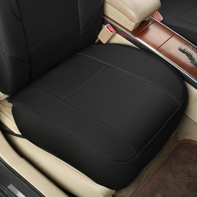 GIANT PANDA Front Seat Cover for Nissan, Leather Seat Protectors Custom Fit Nissan Rogue Altima Sentra Versa Kicks Frontier Murano Pathfinder Maxima (Black)