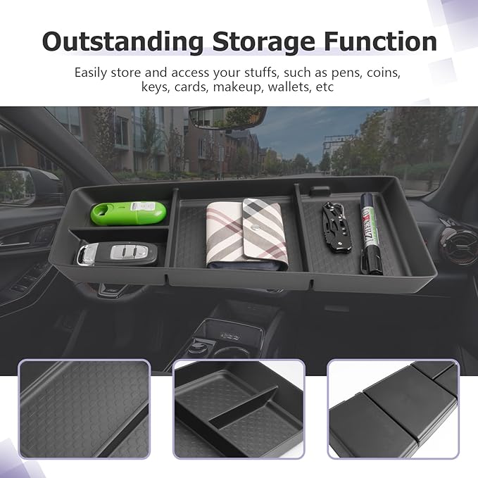 LUWU for 2025 Chevrolet Equinox Center Console Organizer Equinox Armrest Storage Armrest Organizer Insert Tray 2025 Equinox Lower Console Organizer Storage Tray 2025 Chevy Equinox Accessories