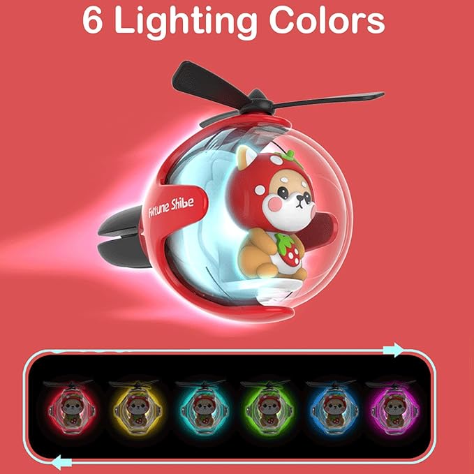 2Pcs Pilot Car Air Freshener, Cute Duck Car Vent Clip Air Freshener Automotive Air Outlet Fan Diffuser, Automotive Interiors Vent Decoration (Green+Red)