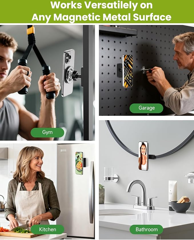 Stocking Stuffers Gifts for Men Dad Him, Magnetic Golf Cart Phone Holder, 360° Rotation Golf Accessories for Mens Gifts, Mens Stocking Stuffers 2025, White Elephant Gifts for Grandpa Papa Husband