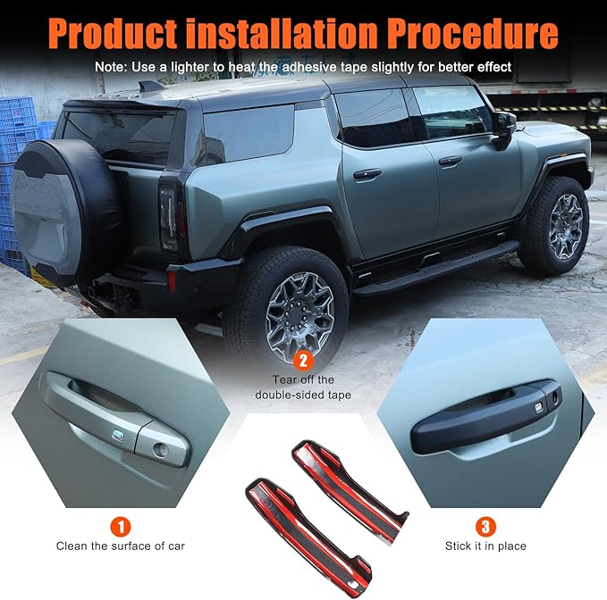 for Hummer EV Accessories Exterior Door Handle Cover,ABS Car Door Handle Protectors Cap Compatible with Hummer EV SUV Pickup SUT 2024 2025+ 8PCS (Matte Black)