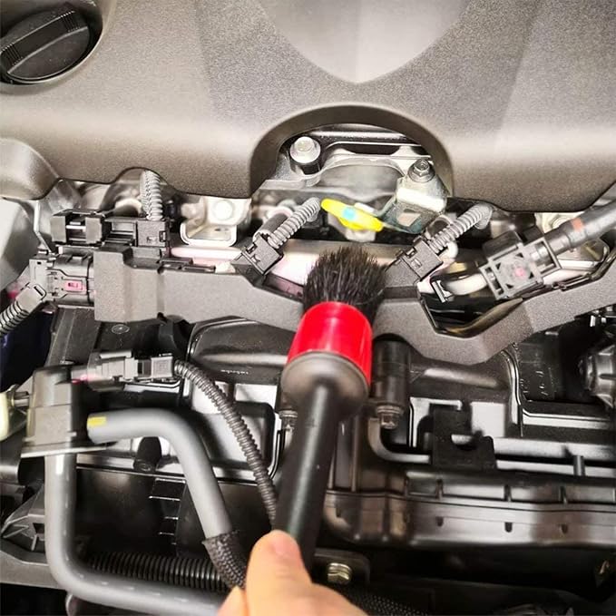 10pcs Auto Car Detailing Brush Set,Car Interior Cleaning Kit,Including 5pcs Car Detailing Brushes, 3pcs Wire Brush and 2pcs Different Soft Bristle dusting Brush for car Interior.