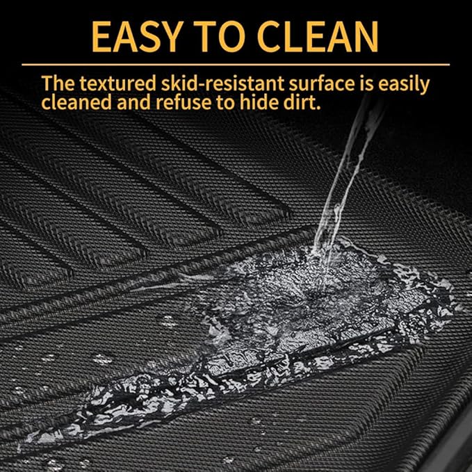 AOMSAZTO Floor Mats for Ford Mustang/Mustang GT 2015-2024 2025 - All Weather Car Floor Liners 1st & 2nd Row Anti Skid Car Mats (Fit Convertible/Coupe/GT/EcoBoost Models)