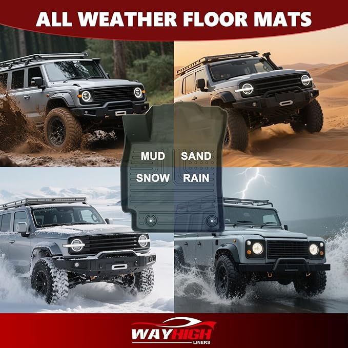 Wayhigh-for Buick Encore GX FWD 2020-2026 (Only Fit Cargo in Upper Deck Position) All Weather Floor Mats and Cargo Liner Set TPE Waterproof Heavy Duty Rubber Floor Liners Encore GX Accessories