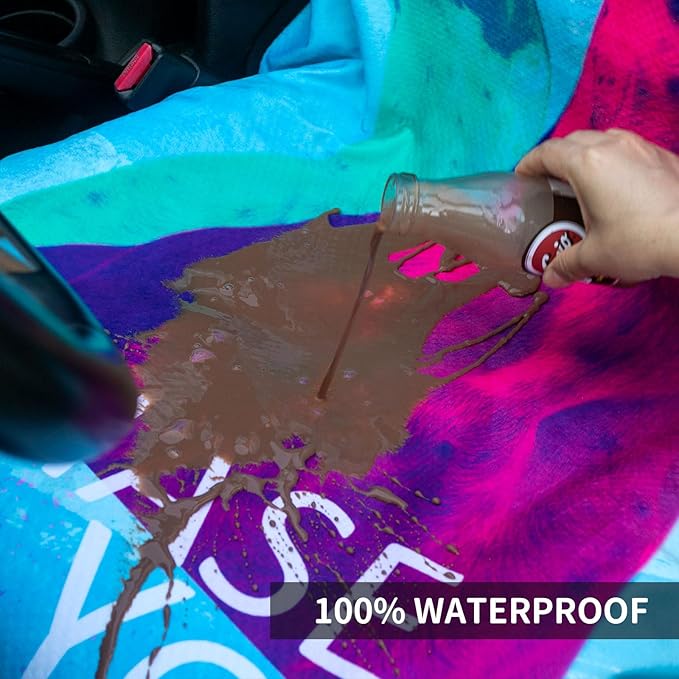 Premium Microfiber Hooded Cloth Seat Cover - Automotive Seat Pads Universal Fit for Most of Cars - Waterproof Car Seat Protectors Fit for Athletes Workouts Swimming Running Boxing Yoga Hiking