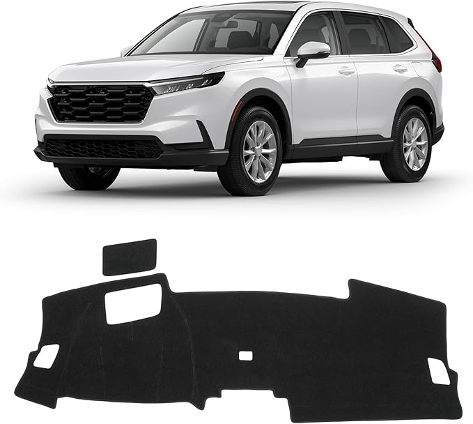 KUST Car Dash Cover for Honda CR-V CRV 2023-2025 2026(with HUD) Polyester Dashboard Cover Non-Slip Interior Accessories for Honda CRV CR-V Custom Fit Dash Mat Sunshade No Glare Black