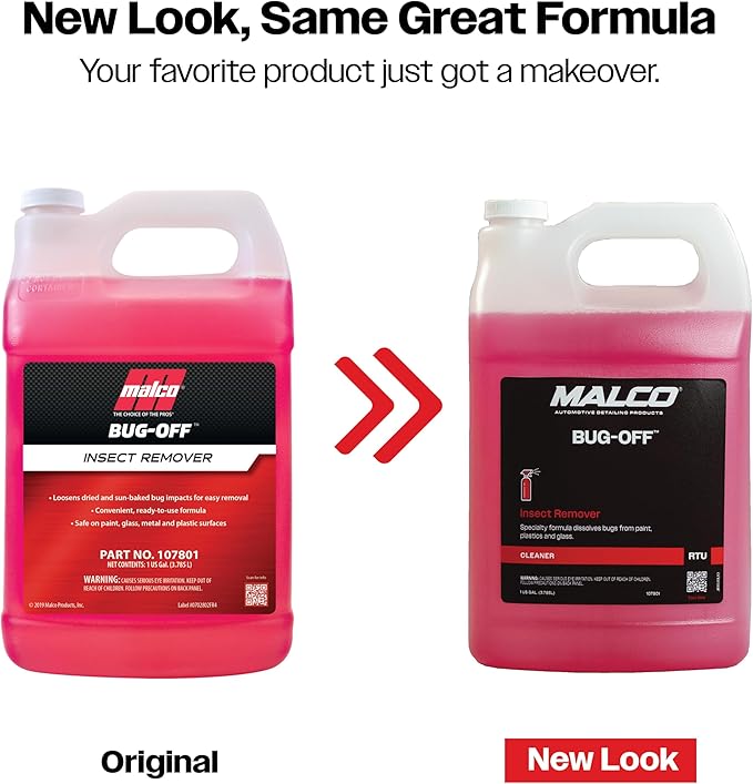 Malco Bug Off - Easy Removal from Auto Paint, Glass, Metal and Plastic Surfaces / 1 Gallon (107801)