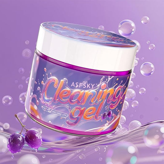 ASFSKY Car Cleaning Gel (Purple,Grape) Dust Cleaning Putty Universal Car Interior Cleaner Keyboard Dust Remover Car Slime Gifts for Men Women girl（1 pack）