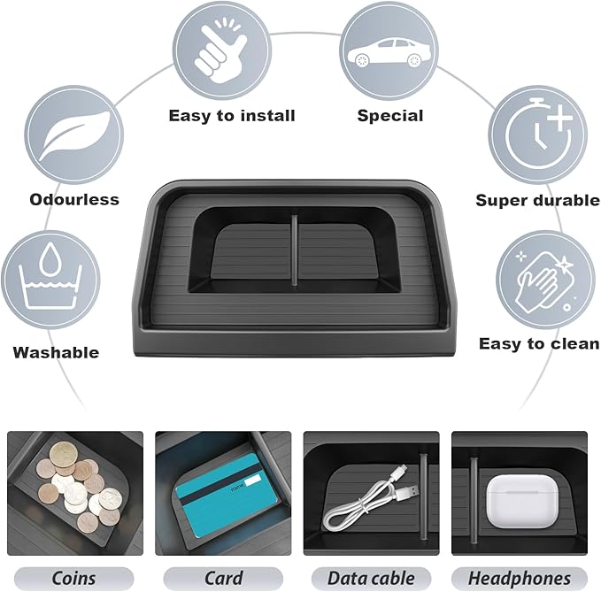SKTU for 2025 2026 Ford Maverick Dashboard Organizer for 2025 2026 Ford Maverick Behind Screen Organizer 2025 2026 Maverick Dashboard Tray Ford Maverick 2025 2026 Accessories Durable ABS Console Tray