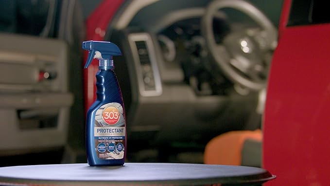 303 Products Automotive Protectant Spray - Helps Prevent Fading & Cracking, Repels Dust, Lint & Staining, Superior UV Protection & Restores Lost Color, Exterior & Interior Car Cleaning Supplies 16oz
