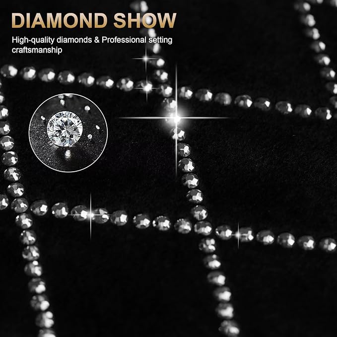 Car Armrest Cover Fit for Highlander Diamond Rhinestone Bling Center Console Cover with 2 Storage Bags Leather Arm Rest Cover Pad Protector(Black)