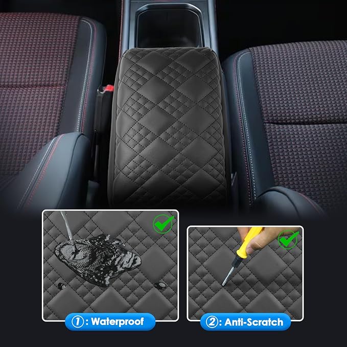 2025 2026 Kicks Center Console Cover for Nissan Kicks (S/SV/SR), Cushion &Comfy Leather Kicks Armrest Cover 2026 2025 Kicks Accessories (Padded)