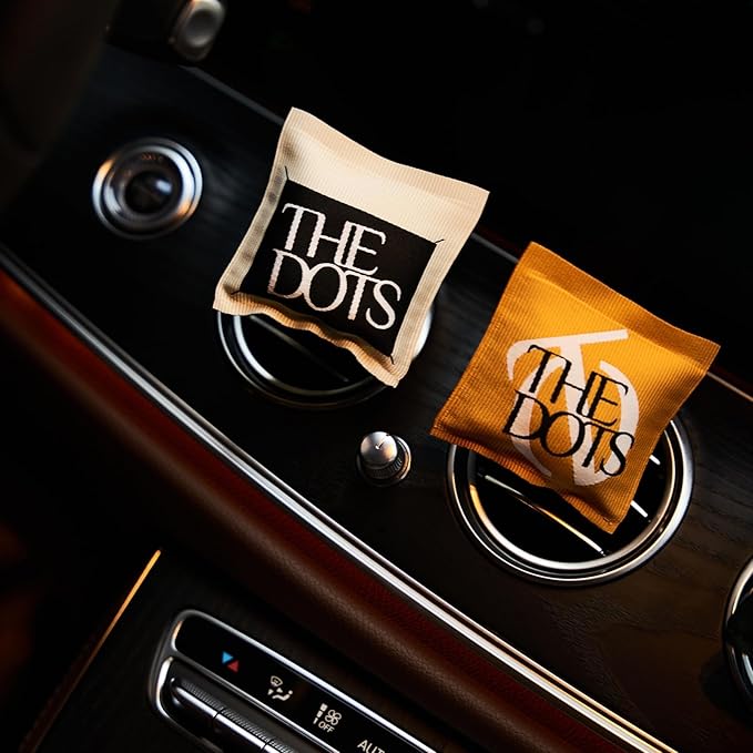 THEDOTS Sicilian Orange Car Vent Clip, Fabric Sachet Air Freshener, 30 Days Long-Lasting for Car Interior Decor, Non-Toxic (1 Pack)